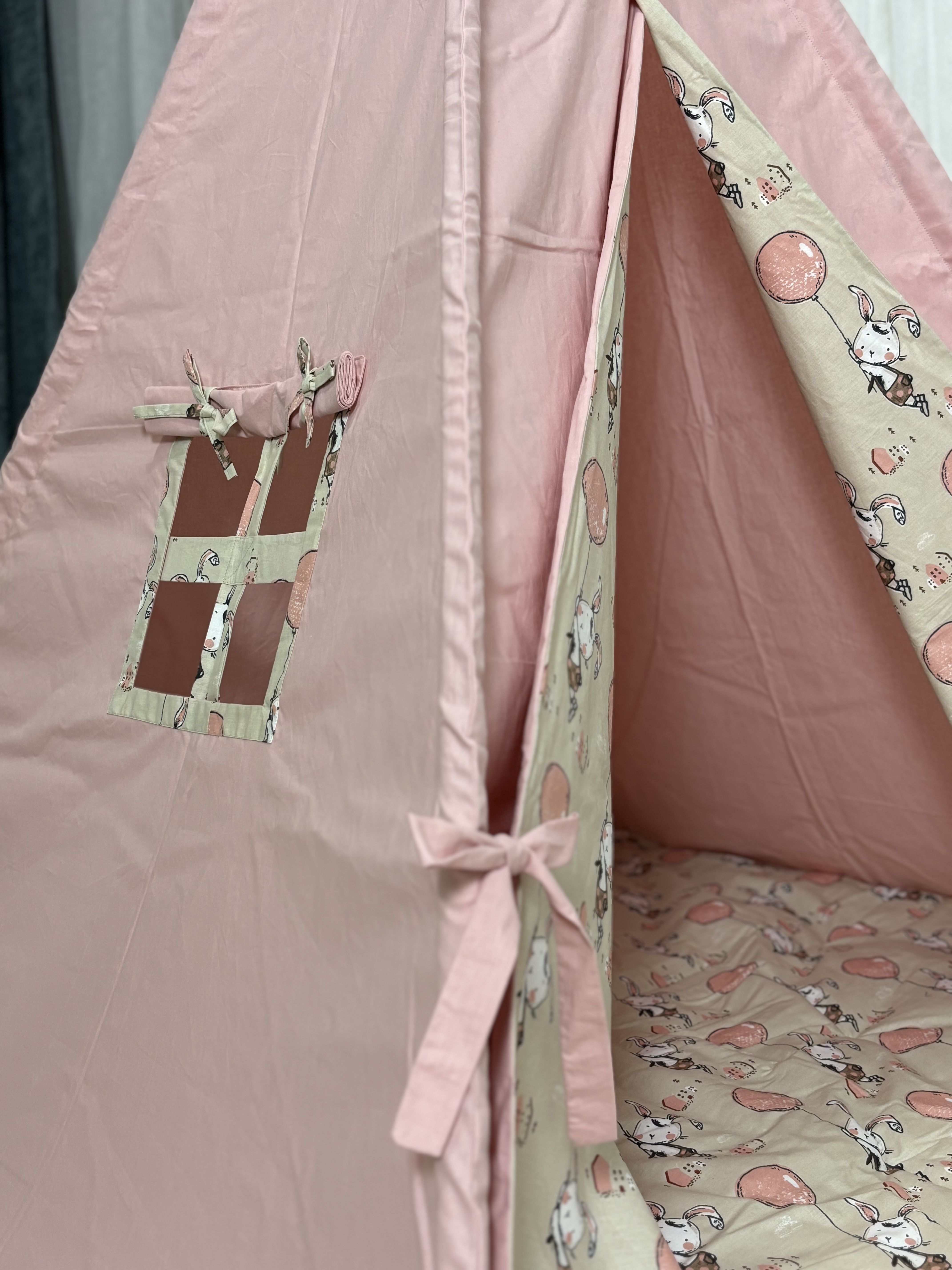 Pink tent with bunny