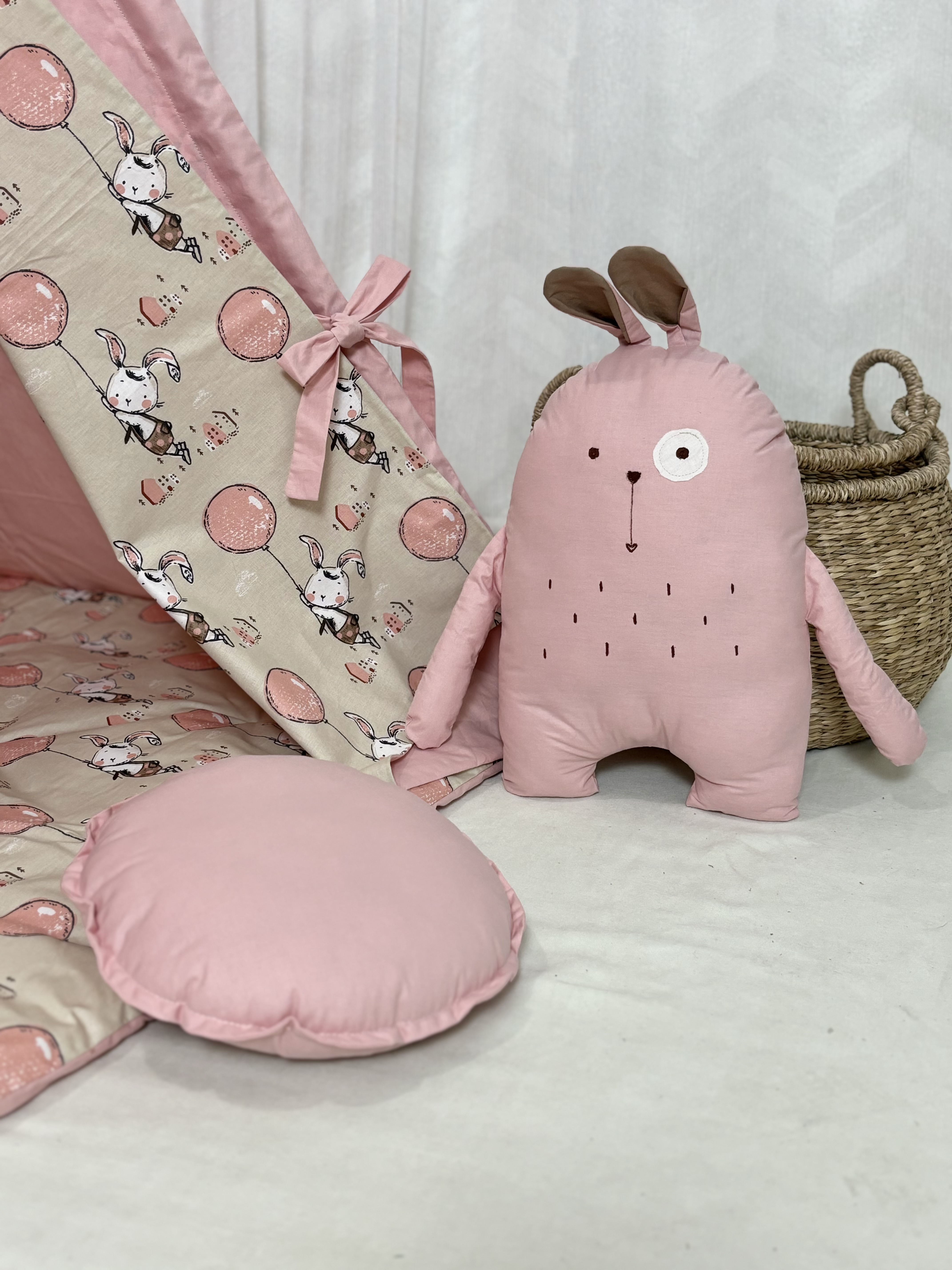 Pink tent with bunny